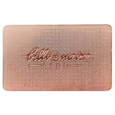 Beli Rose Gold Ukiran Custom Metal NFC Kartu Bisnis Contactless Waterproof online manufacture