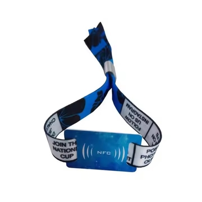 Beli Pergelangan tangan NFC Adjustable Custom Wristband Fabric Woven RFID Smart Wristband Untuk Acara online manufacture