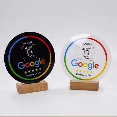 Beli 13.56mhz NFC Google Review Plate Custom Code Display NFC Plat Media Sosial online manufacture