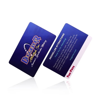 13.56mhz Printed PVC HF RFID Card persegi panjang Glossy Frosted Matte Finished