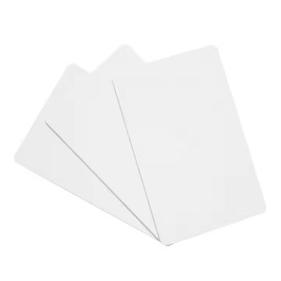 Kartu Rfid Blank Putih yang Dapat Ditarik 13.56MHz Sertifikasi ISO9001