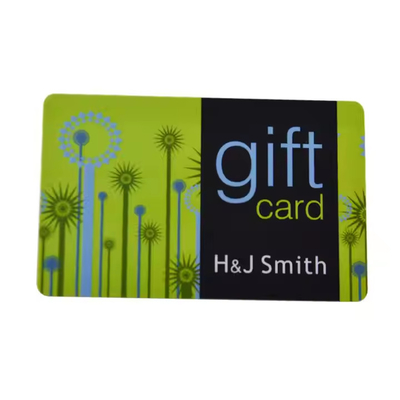 0.76mm Kartu Hadiah Plastik Custom Offset Printing Untuk Shopping Mall Store