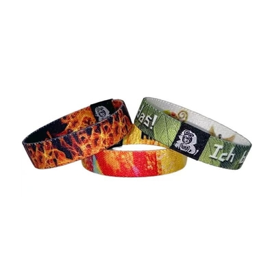 Elastis poliester RFID Bracelet Wristband yang dapat digunakan kembali